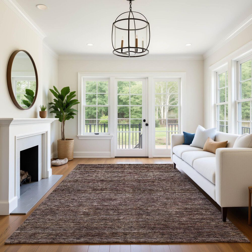 Dalyn Rug Company Soft Essentials Solid Fudge 9' x 12' Indoor/Outdoor Area Rug, , large