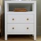 Butler Specialty Company Nora 2 Drawer Nightstand with Open Shelf in Textured White, , large