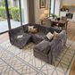 HOMLUX 5-Piece Oversize Mod Sectional in Gray, , large