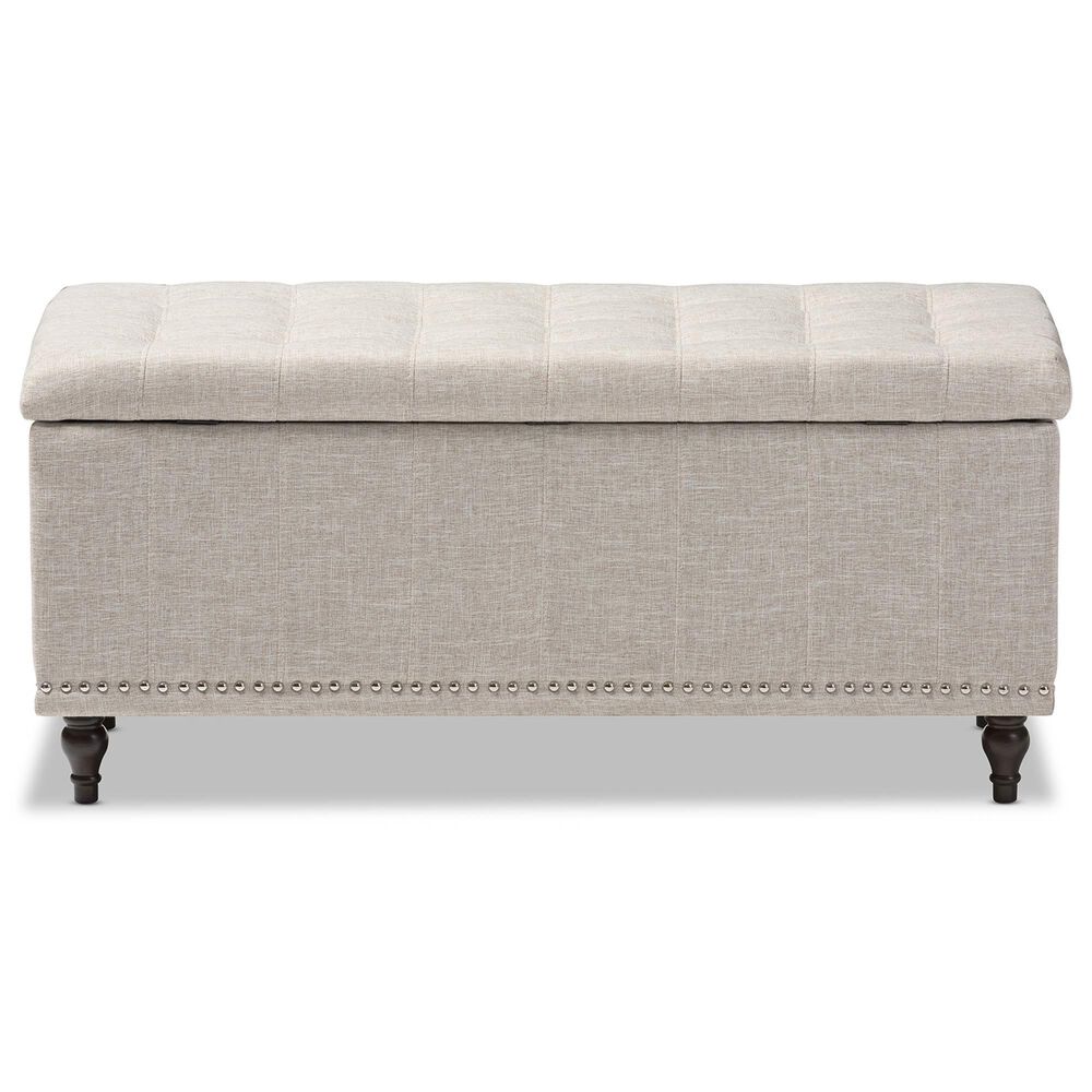Baxton Studio Kaylee Storage Ottoman Bench in Beige, , large