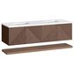James Martin Vanities Marcello 72" Double Bathroom Vanity in Chestnut with 3 cm White Zeus Quartz Top and Rectangular Sinks, , large