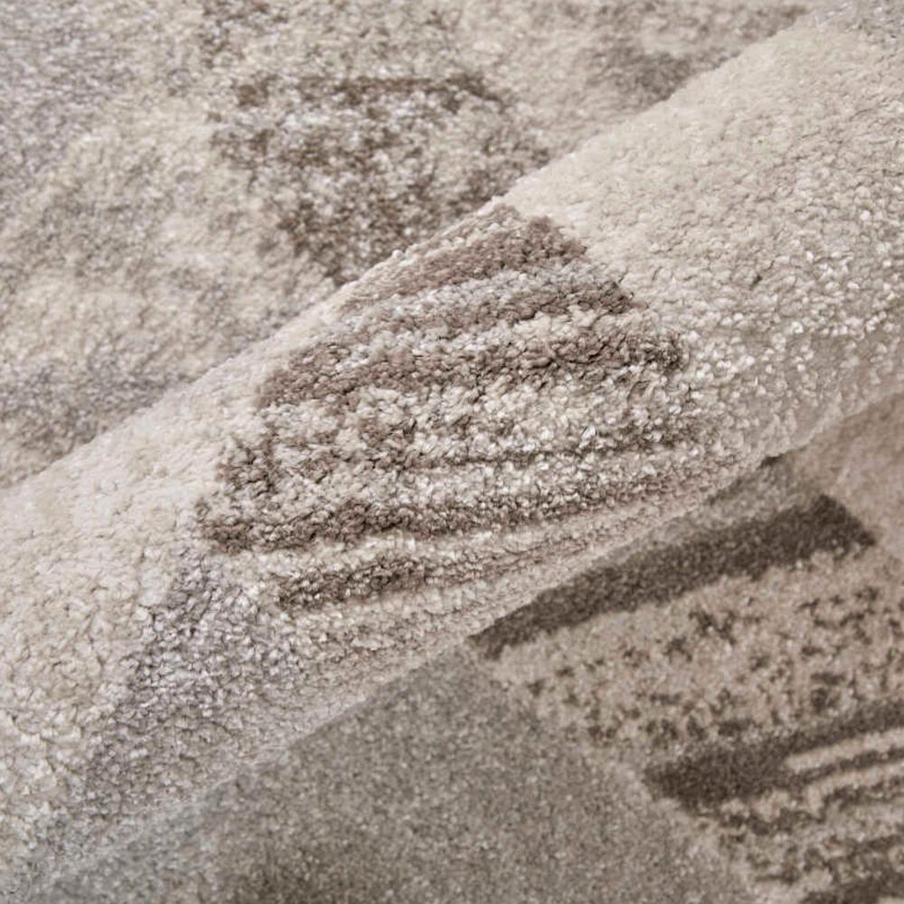 Feizy Vancouver Geometric 4&#39; x 6&#39; Beige and Brown Area Rug, , large