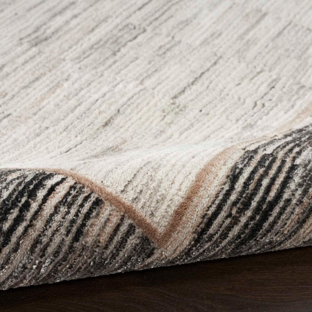 Nourison Desire Abstract 2&#39;3&quot; x 7&#39;6&quot; Grey and Black Runner, , large