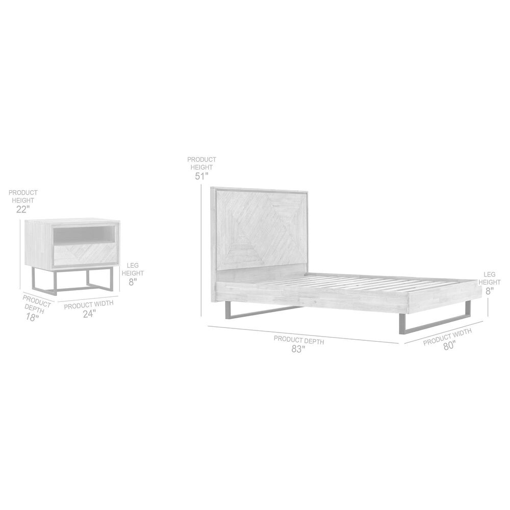 Blue River Peridot 3-Piece Queen Bed Set in Natural Acacia, , large