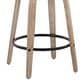 LumiSource Toriano Swivel Counter Stool with Cream Noise Fabric Upholstery in Whitewashed and Black (Set of 2), , large