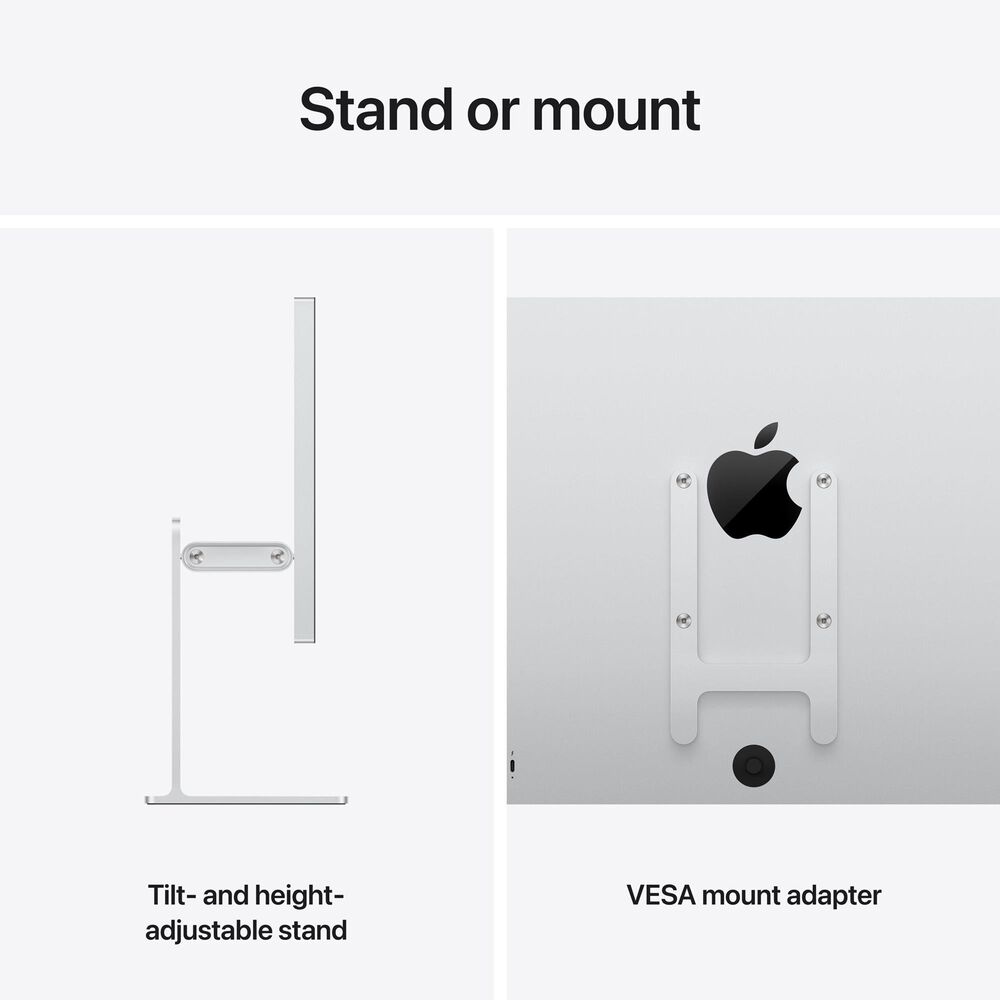 Apple Studio Display XDR - Standard Glass - VESA Mount Adapter (Stand Not Included) in Silver and 3-Year AppleCare+, , large
