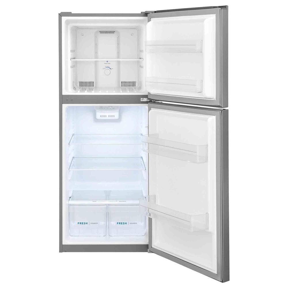 Frigidaire 10.1 Cu. Ft. Top Freezer Apartment Size Refrigerator in Brushed Steel, , large