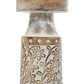Maple and Jade Handmade Candle Holder in Golden Brown and Whitewashed (Set of 3), , large