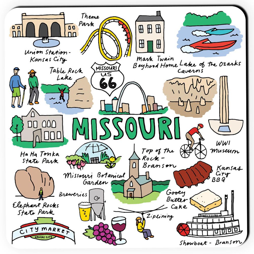 1 Brilliant Gift Wanderer Missouri Dish Towel in White, , large