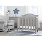 Delta Parker Mini Convertible Baby Crib with Mattress in Gray, , large