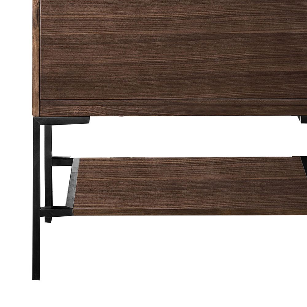 James Martin Vanities Mantova 31.5&quot; Single Vanity Cabinet in Mid-Century Walnut and Champagne Brass, , large