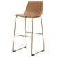 Ashley Ciabori 28.38" Faux Leather Barstool in Gold, , large