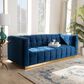 Baxton Studio Loreto Stationary Sofa in Navy Blue Velvet, , large