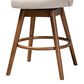 Baxton Studio Carra Swivel Counter Stool with Light Beige Cushion in Walnut (Set of 2), , large