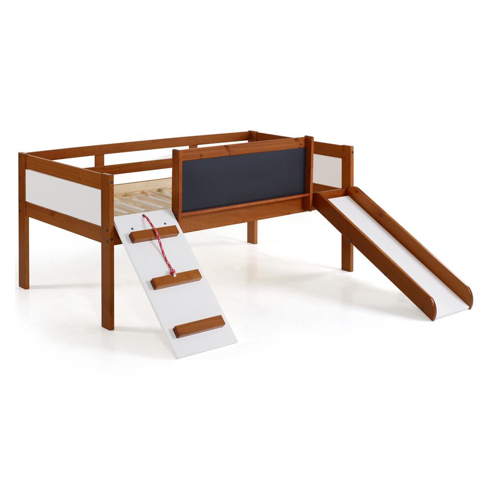 Forest Grove Twin Low Loft Art Play in Brown and White, , large