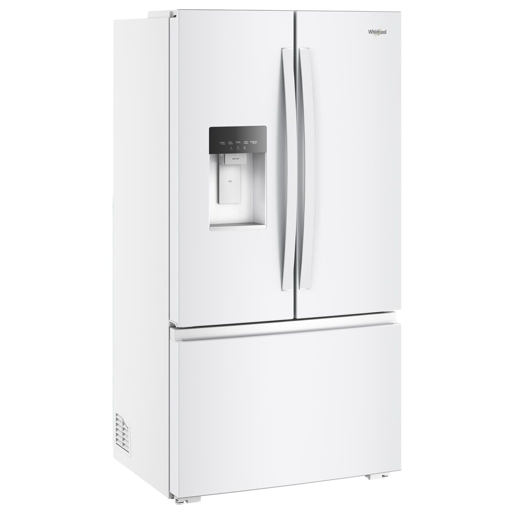 Whirlpool 23.4 Cu. Ft. Counter Depth 3-Door French Door Refrigerator in White, , large
