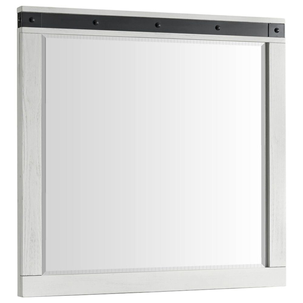 Mayberry Hill Wade Youth Dresser Mirror in White and Black, , large