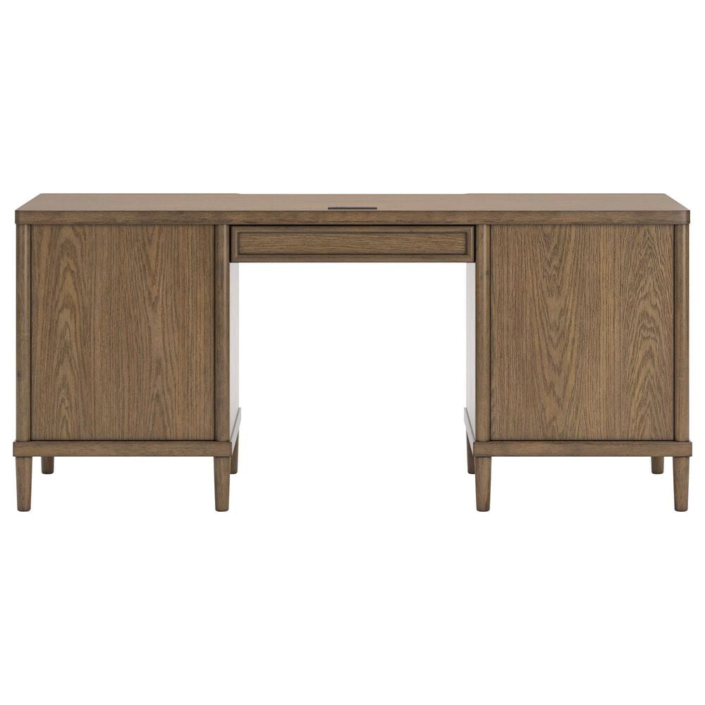 Ashley Roanhowe 2-Piece Desk and Bookcase Set in Brown Oak, , large