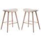 Lumisource Saddle 26" Counter Stool in Cream/White Washed/Gold (Set of 2), , large