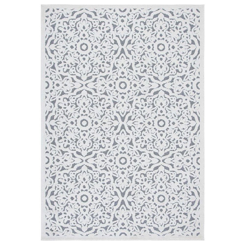 Safavieh Cabana CBN662A 5"5" x 7"7" Ivory and Grey Indoor/Outdoor Area Performance Rug, , large