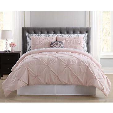 Pem America Pueblo Pleated 8-Piece King Bed in a Bag in Blush, , large