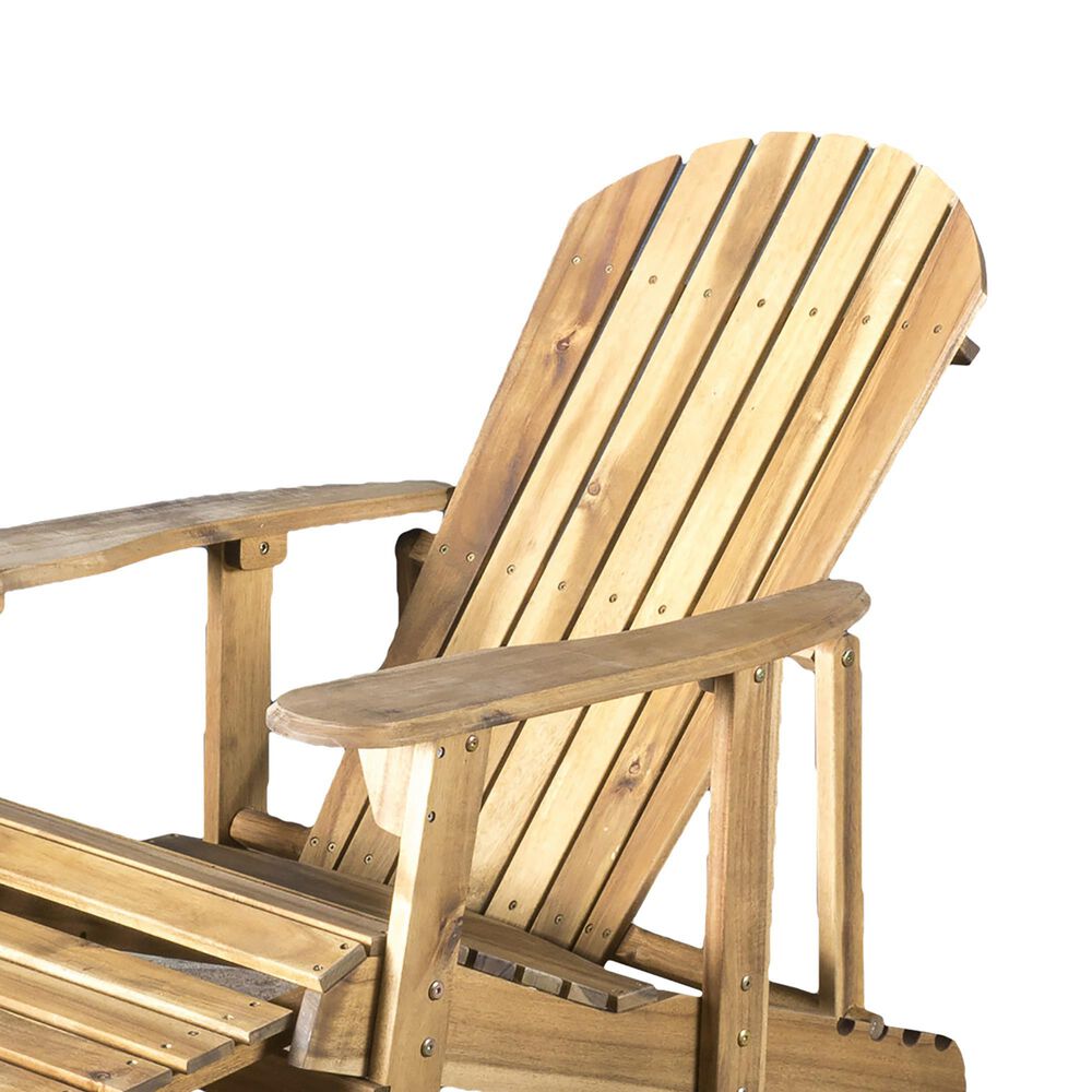 Noble House Hayle Patio Adirondack Chair in Natural Stained &#40;Set of 2&#41;, , large