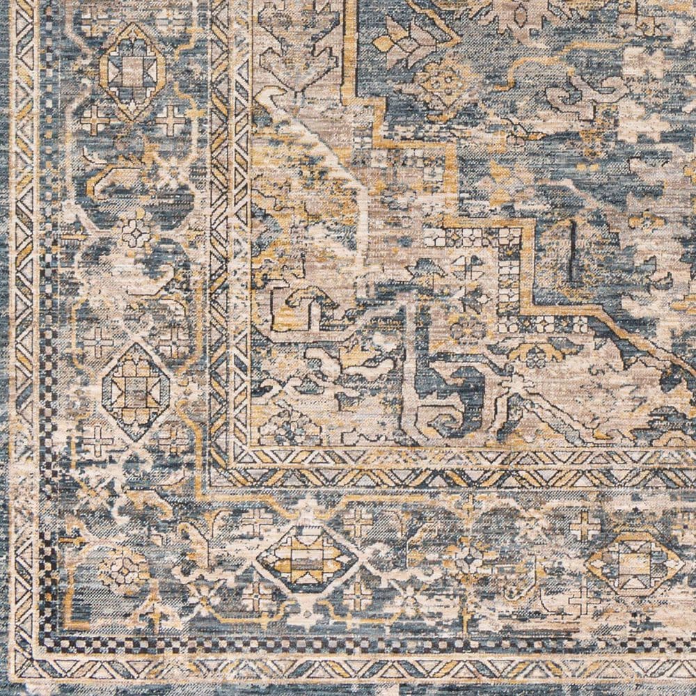Surya Aspendos APS-2323 7&#39;10&quot; x 10&#39;2&quot; Teal, Mustard, Black, Medium Gray, Charcoal and Light Beige Area Rug, , large