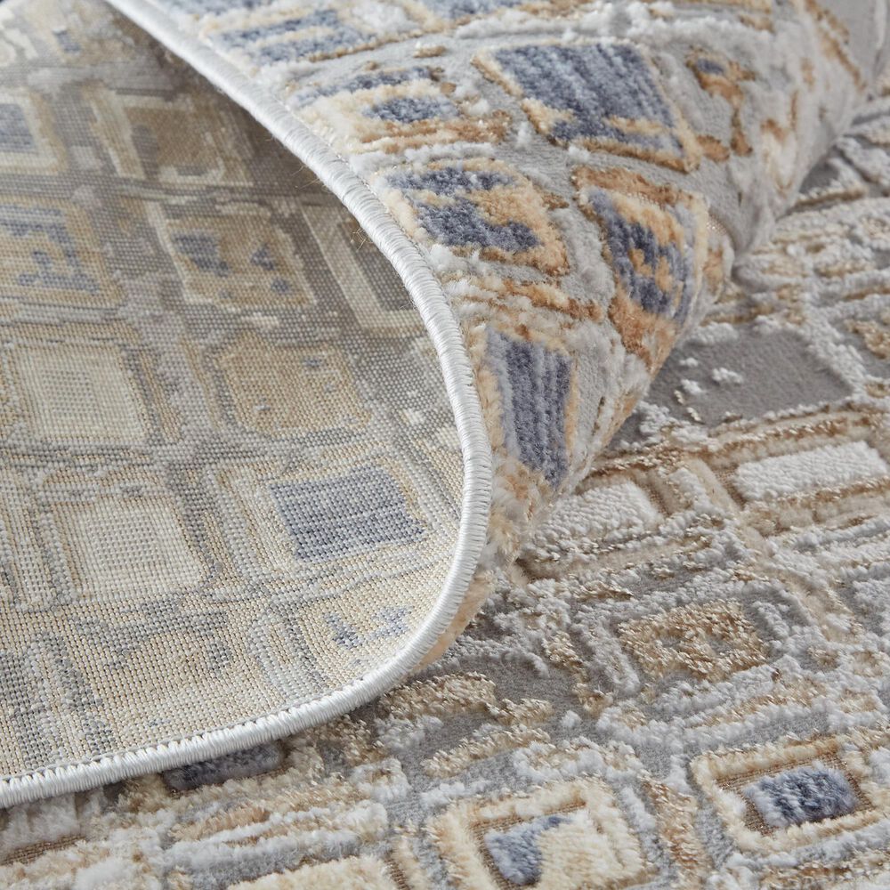 Feizy Laina Geometric 5&#39; x 7&#39;10&quot; Beige and Gray Area Rug, , large