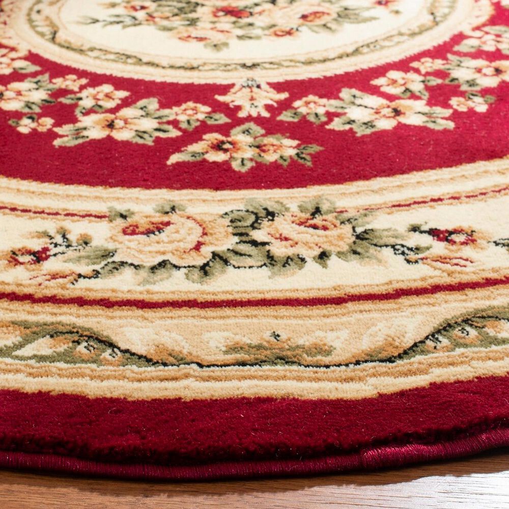 Safavieh Lyndhurst LNH218 8&#39; Round Red and Ivory Area Rug, , large