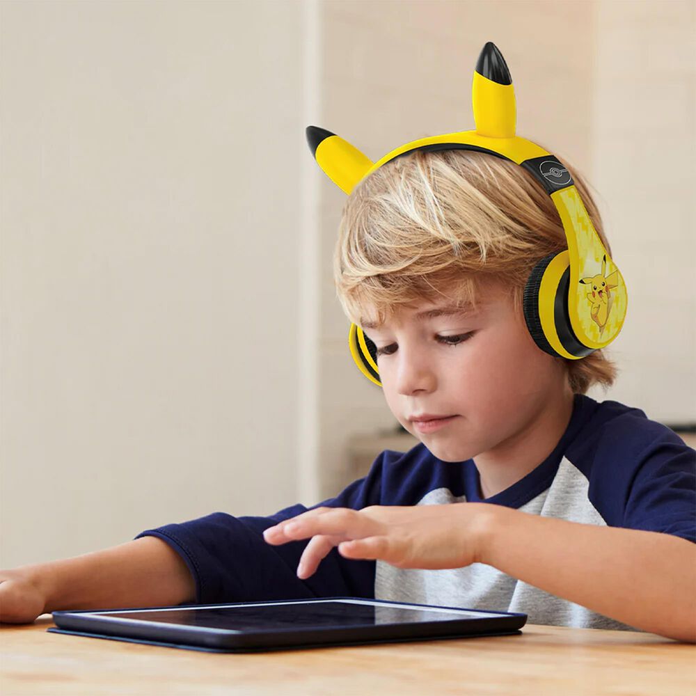 KIDdesigns Pokemon Pikachu Bluetooth Headphones in Yellow, , large