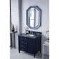 James Martin Vanities Brittany 36" Single Bathroom Vanity in Victory Blue with 3 cm Charcoal Soapstone Quartz Top and Rectangle Sink, , large