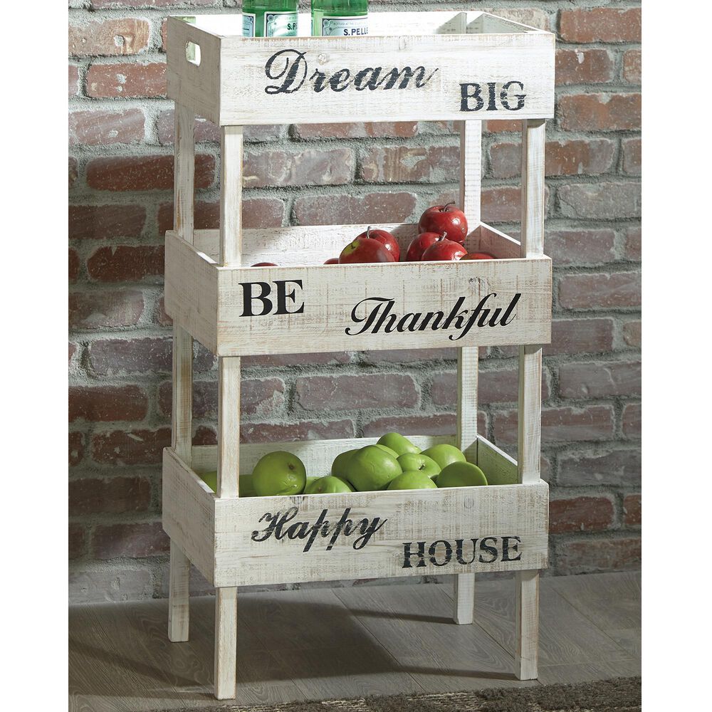Ashley Yulton Storage Shelf in Antique White, , large