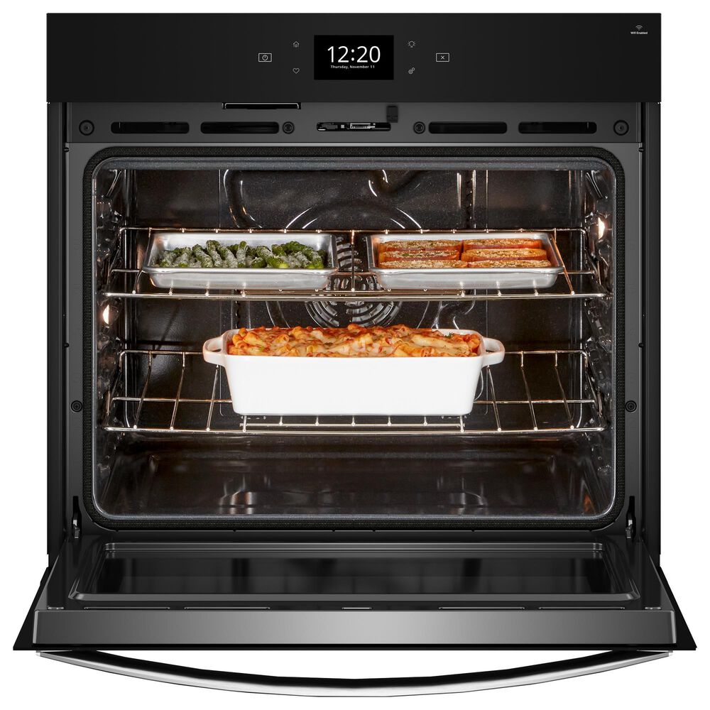 Whirlpool 2-Piece Kitchen Package with 5 Cu. Ft. Single Smart Wall Oven and Gas Cooktop in Fingerprint Resistant Stainless Steel, , large