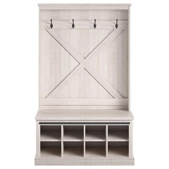 DHP Meadow Park Entryway Bench in Rustic White