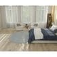 Nourison Courtyard Ivory and Aqua 5" x 8" Oval Indoor/Outdoor Area Rug, , large