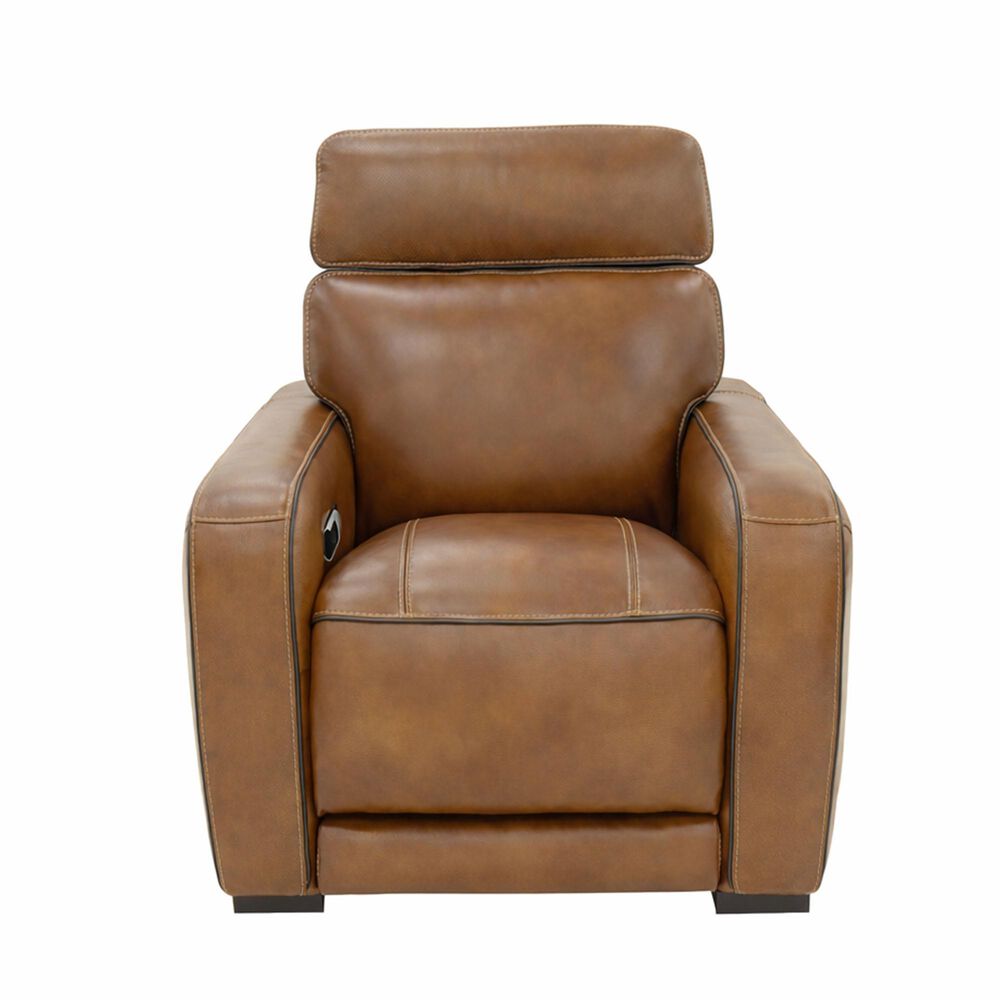 MotoMotion Zeppelin Leather Power Recliner in Venetian Honey, , large