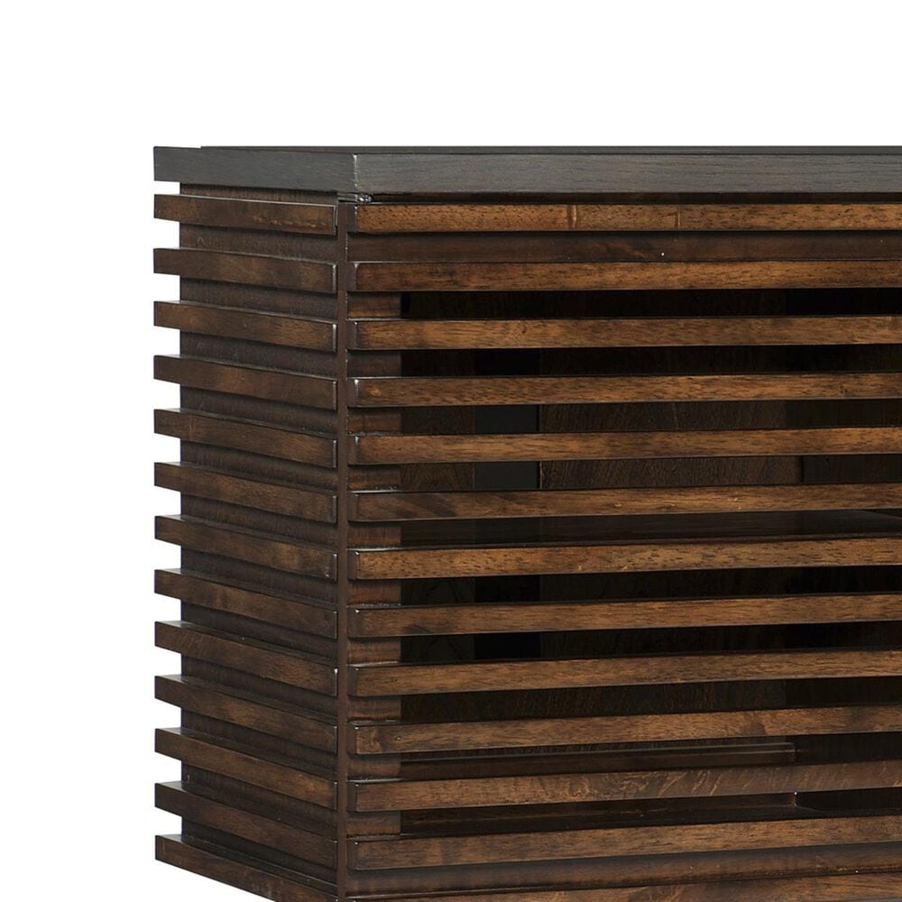 Hooker Furniture 78" Entertainment Console in Dark Gray and Antique Bronze, , large