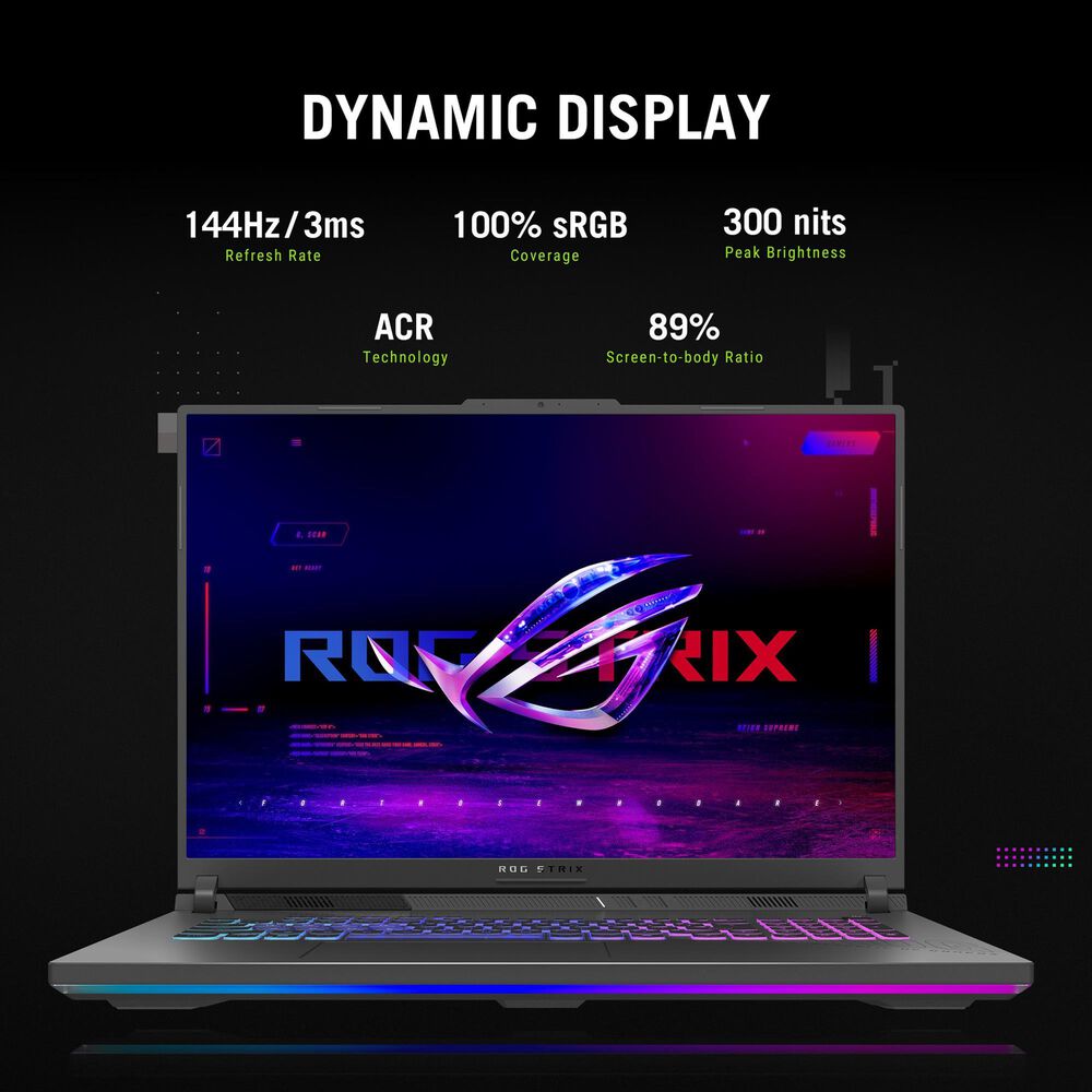 ASUS 18" ROG Strix G18 Gaming Laptop | AMD Ryzen 9 9955HX - 16GB RAM - NVIDIA GeForce RTX 5060 Graphics - 2TB SSD in Eclipse Gray, , large