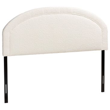 Baxton Studio Fiana Queen Upholstered Panel Headboard in Cream, , large