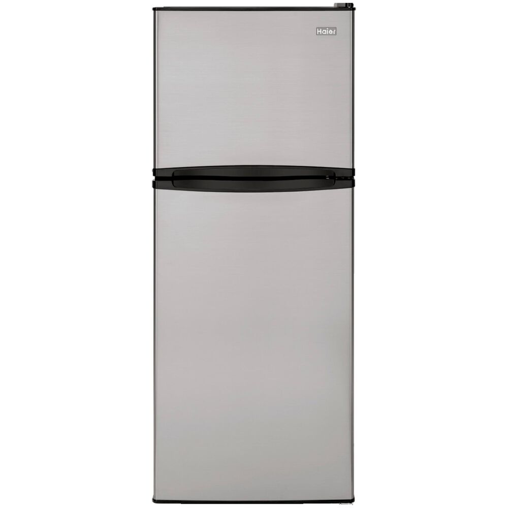 Haier 9.8 Cu. Ft. Top Freezer Refrigerator in Stainless Steel, , large