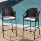 Hearth and Haven Outdoor Bar Stool with Waterproof Cushion in Multi-Brown (Set of 2), , large