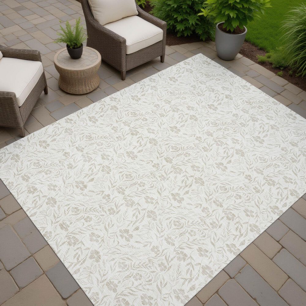 Dalyn Rug Company Soft Essentials Floral Linen 5' x 7'6" Indoor/Outdoor Area Rug, , large