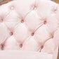 Baxton Studio Genevieve Arm Chair in Light Pink, , large