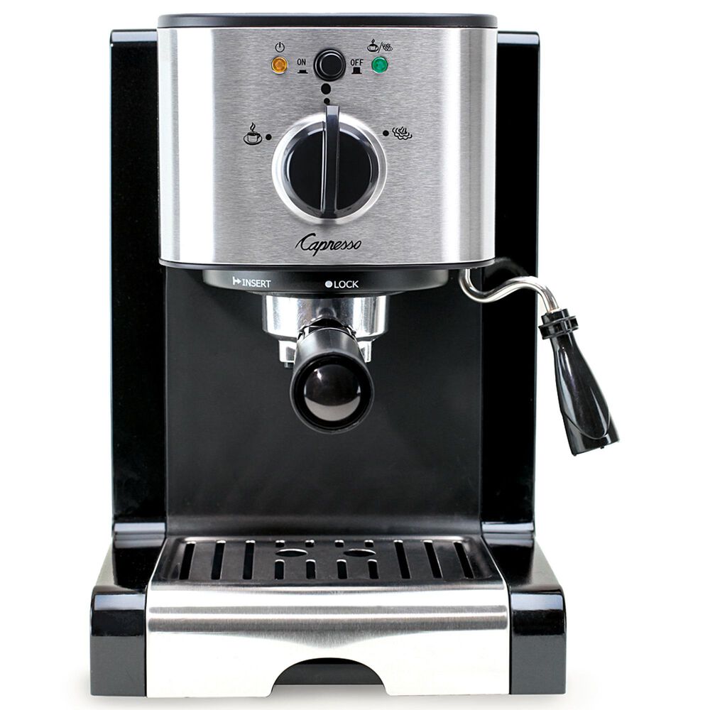 Jura 46 Oz EC100 Pump Espresso and Cappuccino Machine in Black and Stainless Steel, , large