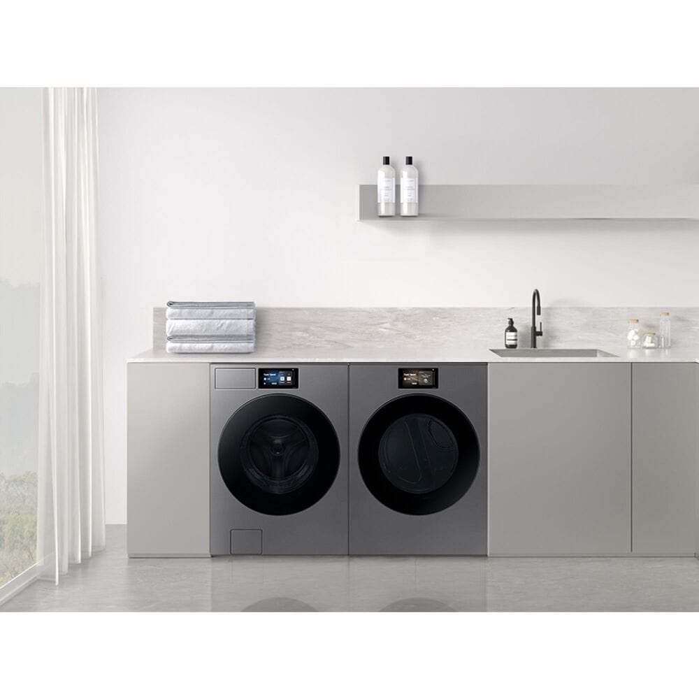 Samsung Bespoke 5.3 Cu. Ft. Front Load Washer in Dark Steel, , large