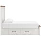 Ashley Savonport King Storage Bed with Dresser and Nightstand in White and Brown, , large