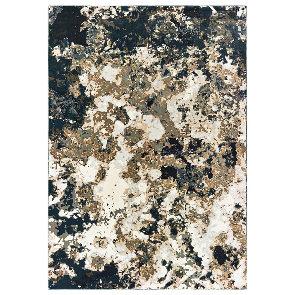Oriental Weavers Bowen 1808Q 9"10" x 12"10" Navy Area Rug, , large