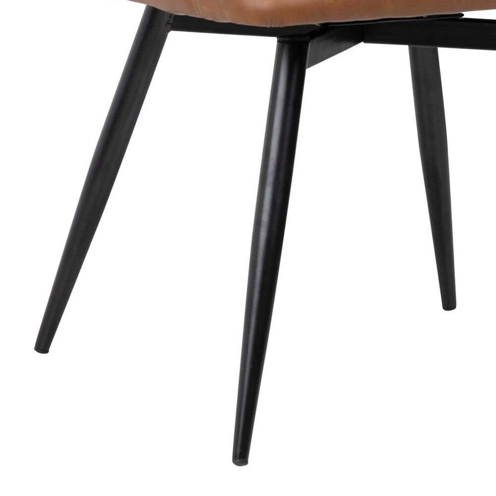 Blue Sun Designs Romano Swivel Dining Arm Chair in Brown Faux Leather, , large