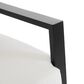 Hearth and Haven Velvet Lounge Arm Chair with Gold Metal Legs in White, , large