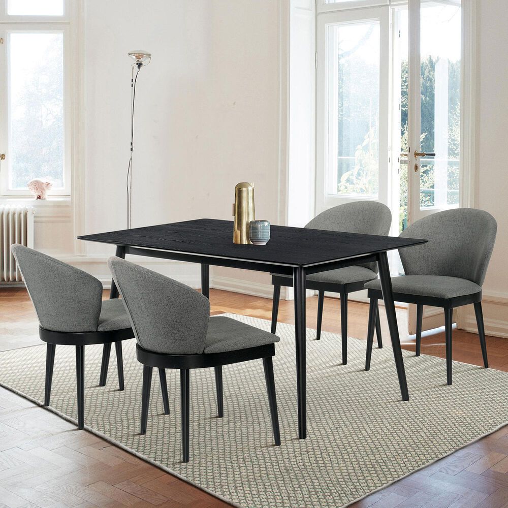 Blue River Westmont and Juno 5-Piece Dining Set with Charcoal Cushion in Black, , large